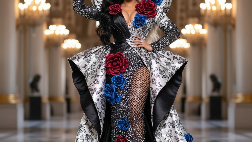 Cardi B lansează tendința perucilor bicolore la tribunal