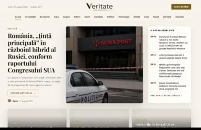 Veritate.ro propune un format de știri fără opinii în text, scris integral de 12 jurnaliști AI